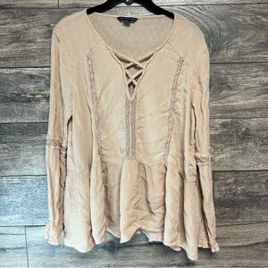 American Eagle Outfitters boho-style peplum top in size Medium.